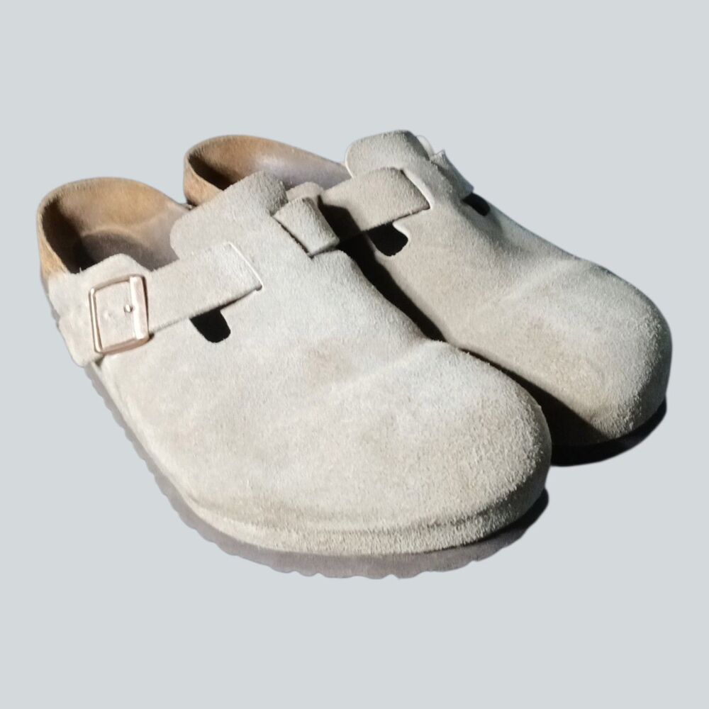 Birkenstock Boston Men's Size 13 US 46 EU Taupe Clogs Soft Footbed